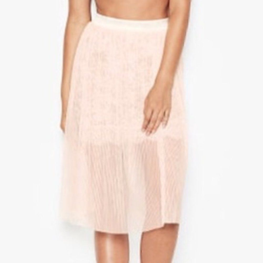 VS Very Sexy Midi White Tulle Midi Skirt Small
